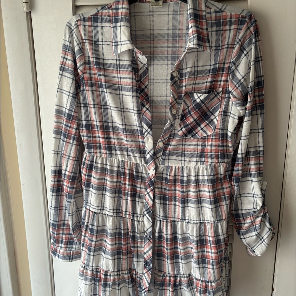 Passport Plaid Shirt with Red and Blue Accents